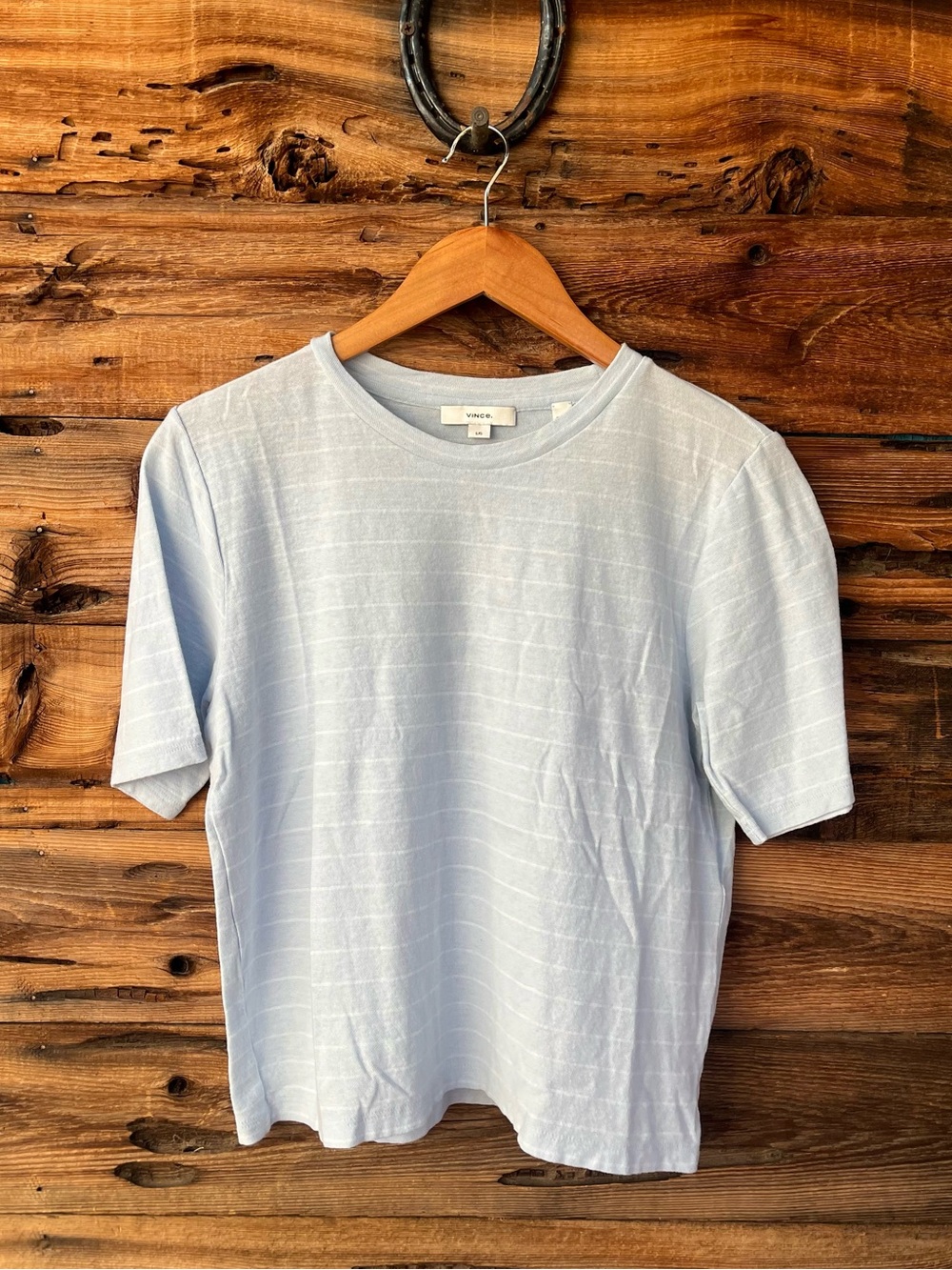 VINCE | Light Blue Short Sleeve Knit Tee L